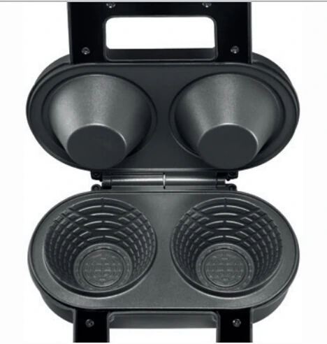 2 Bowls waffle Maker with non-stick coating surface