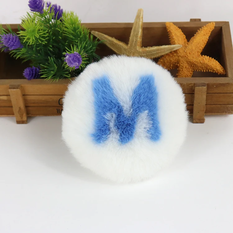  Puff Key Chain Red Silver Large Faux Fluffy Pompom Puff Ball Fur Ball Fur Ball Heart Pom Pom Key-chain