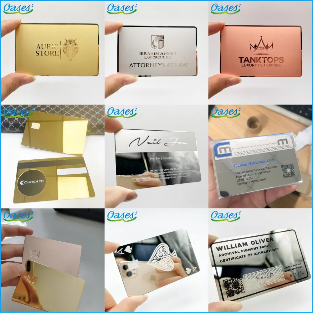 Mirror Finish Metal Cards