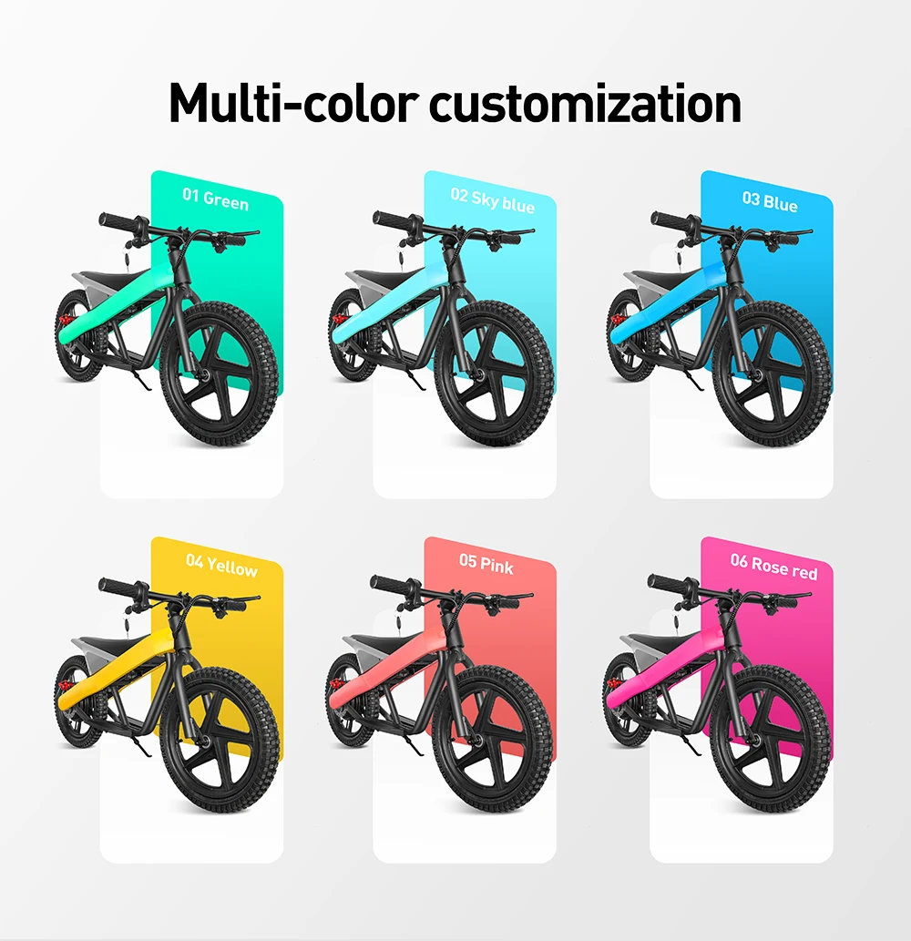 2024 New Design Cheap Kids Electric Balance Bike Youngest Riders From 6-15 Years Children 16inch Electric Bikes for Kids