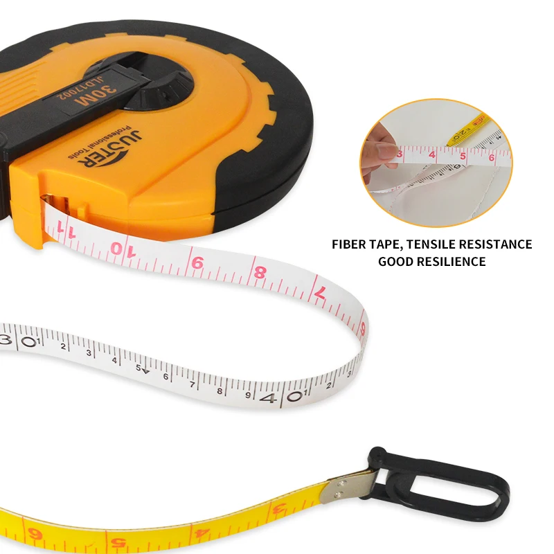JUSTER High quality fiber ruler 20m,30m,50m tape tape disc ruler