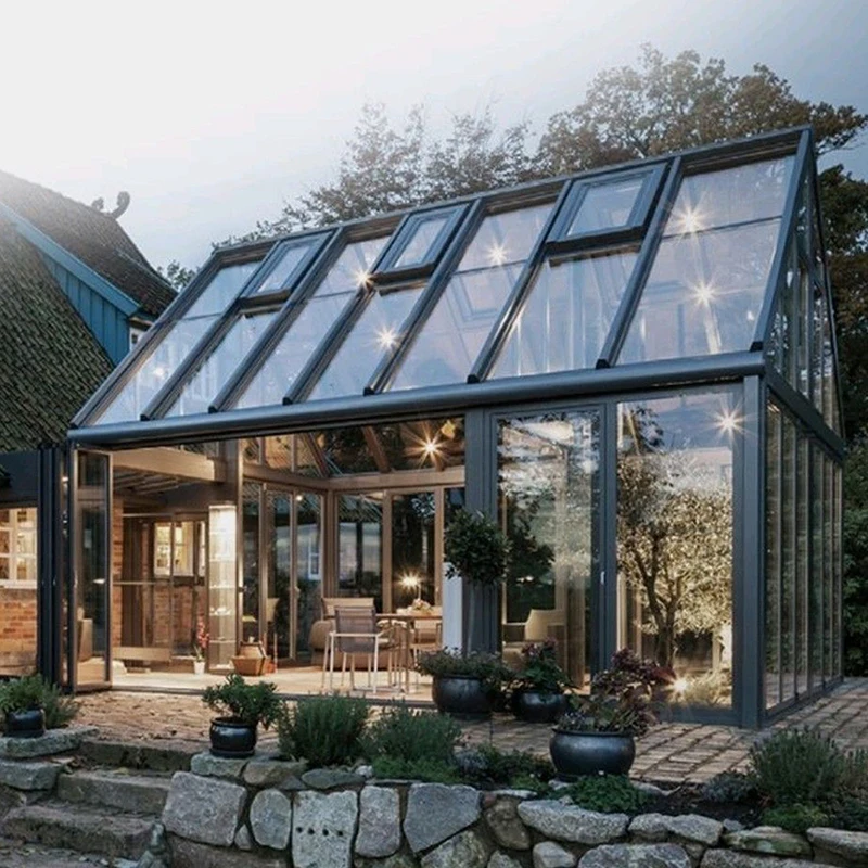 DTOP ready to use wall mounted sunroom parts Sun Room With Shade aluminum profile for Sunroom Glass for house