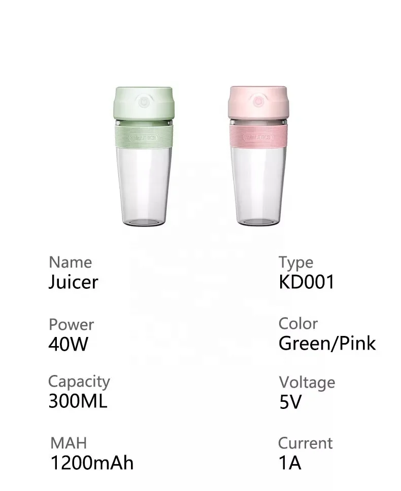 Smart Kitchen Appliance  Portable Rechargeable USB Lemon Pomegranate Orange Juicer Machine