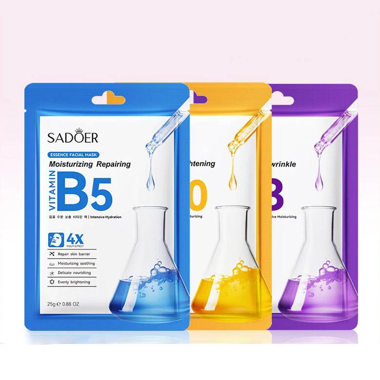 SADOER Private Label Cosmetics Facial Mask Skin Care Vitamin Coenzyme Q10 Moisturizing Repair Whitening Face Mask Beauty Product