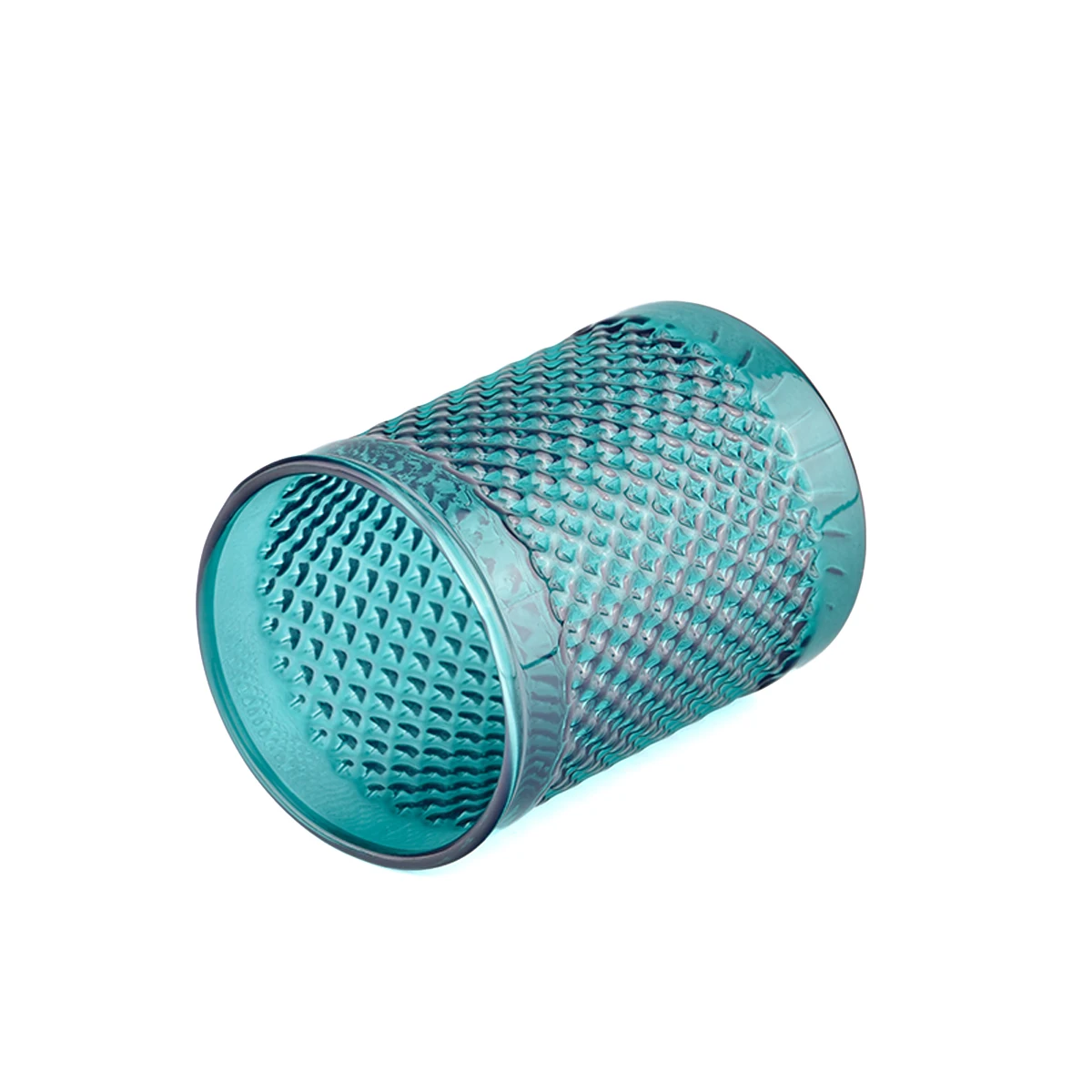 Textured Cylindrical heat resistant Glass Candle Holder Elegant Jar for Home Office Church Wedding or Event Decorations