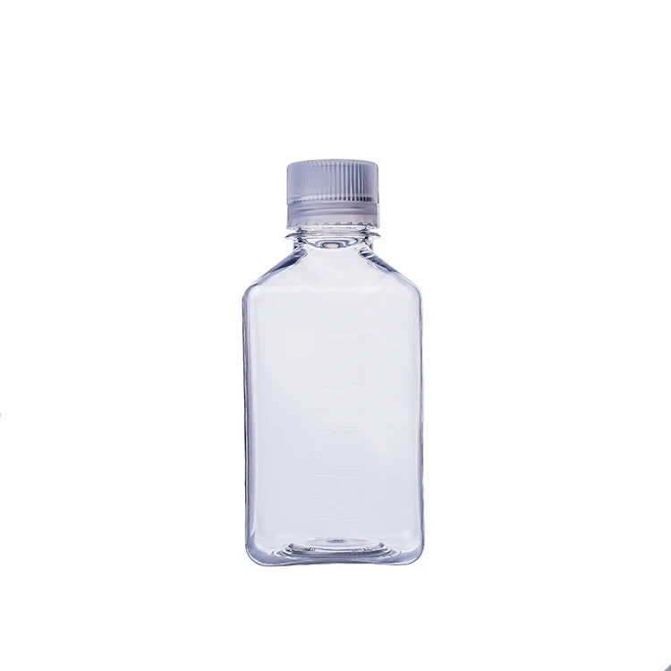 OEM Factory Media Plastic 500ml химический лабораторный реагент Pet Petg, Квадратная бутылка для сыворотки, культиватор, средняя бутылка