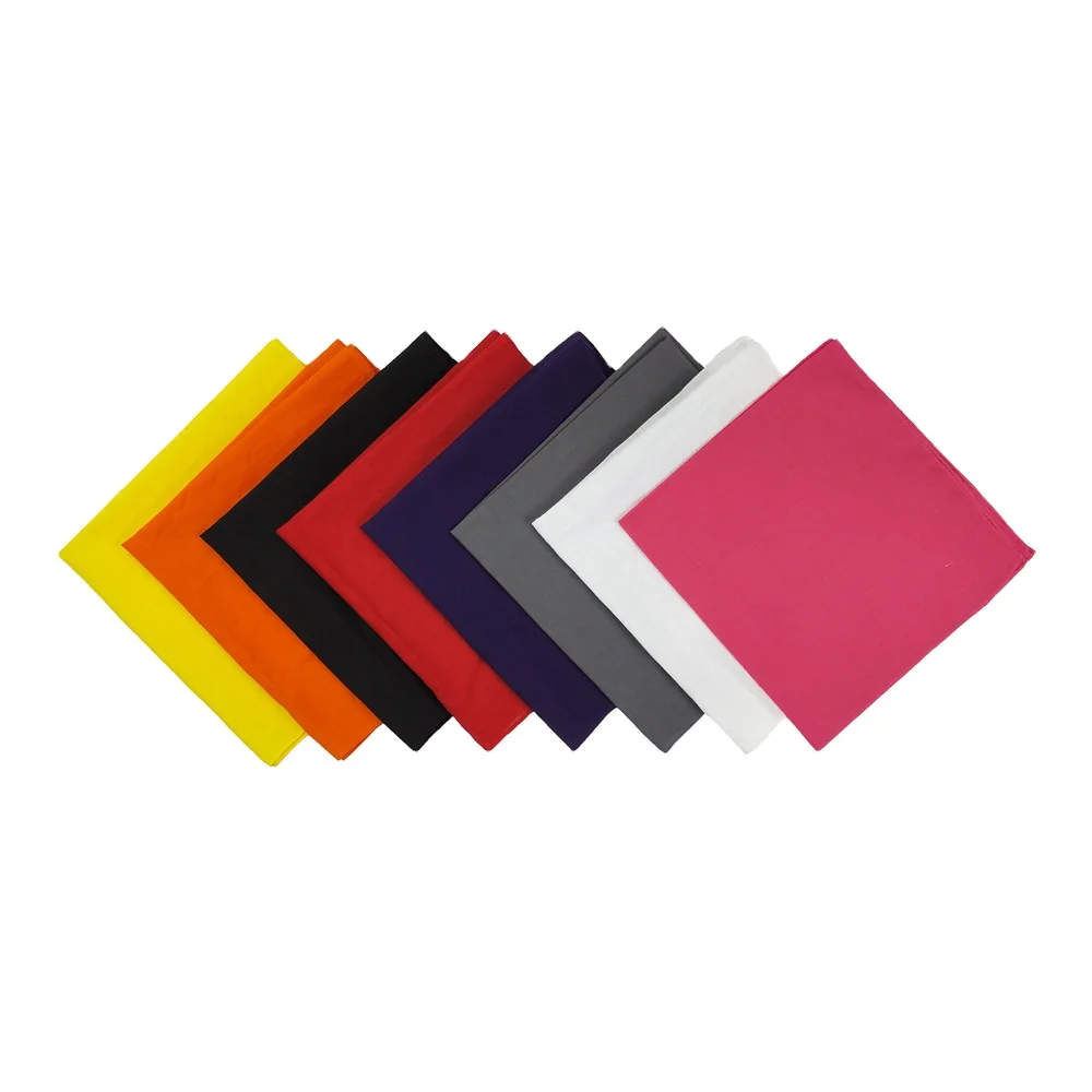Bulk Wholesale Multifunctional Solid Colors Blank Headscraf Custom Logo Plain Cotton Bandanas