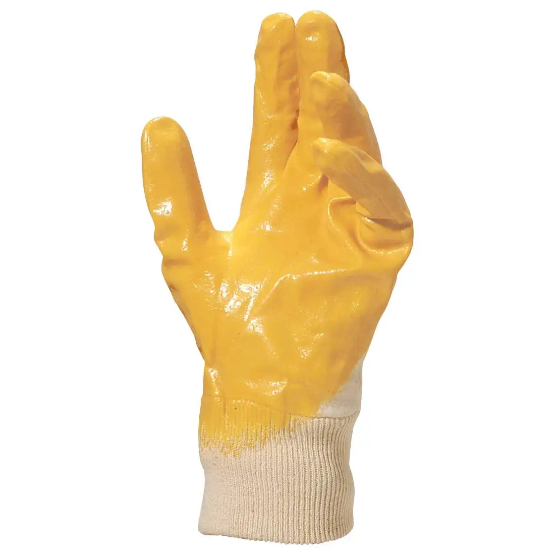 Light Weight Yellow Nitrile Coated Jersey Glove Rukavice od nitrila Handschuhe Nitrile Safety Industrial Knit Wrist Oil Gloves