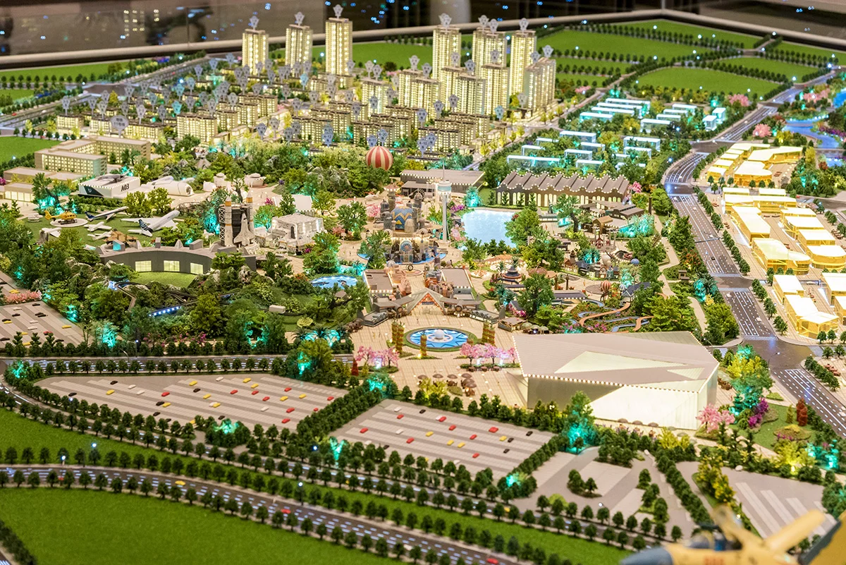 1/200 3D architectural miniature house scale model for real estate sale