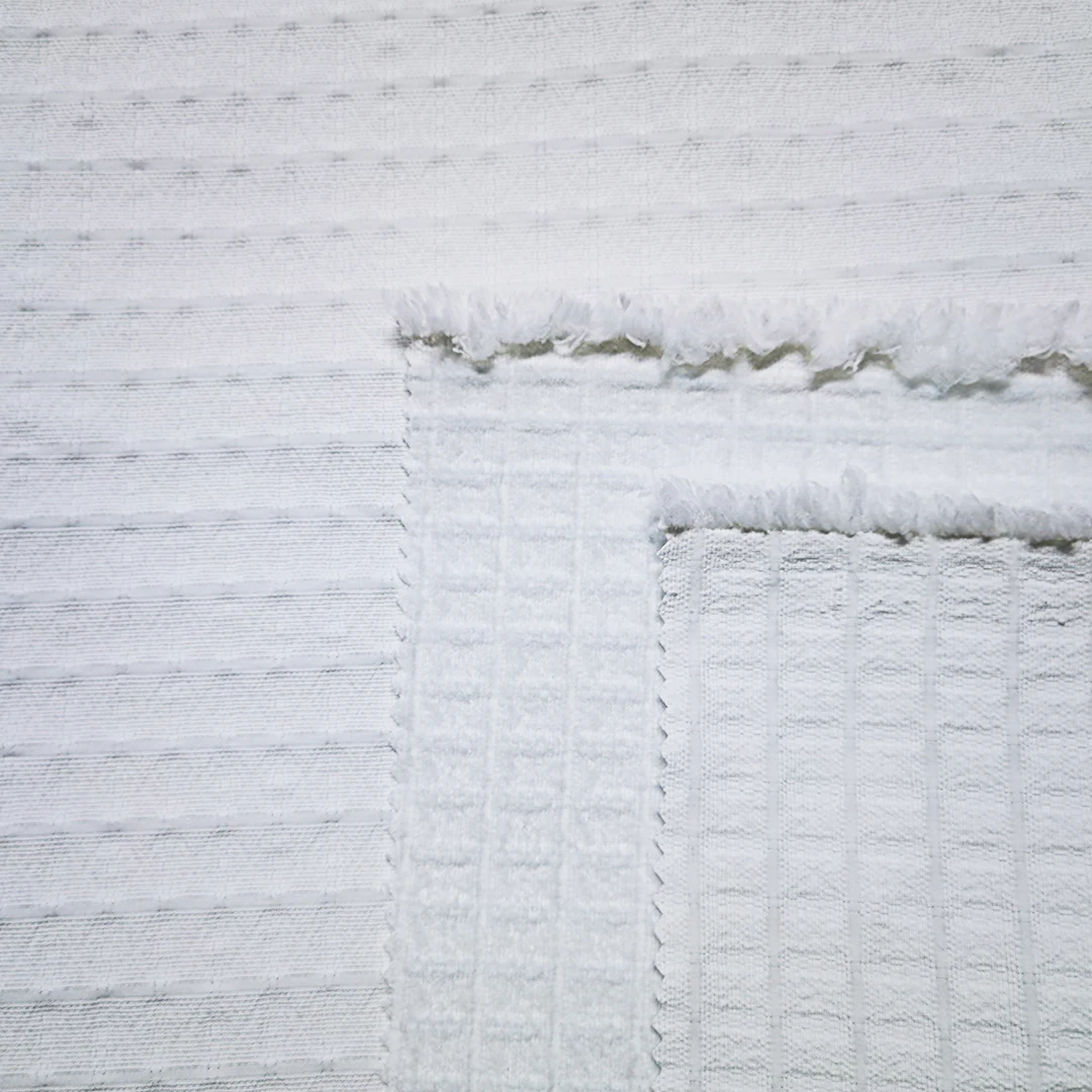 wholesales high quality 90% polyester 10% Spandex 4 way elastane  dobby hole brushed outdoor fabric 260gsm