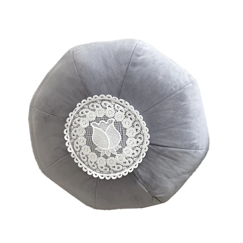 French lace decorative Mediation Pillow with core fabric home bedroom backrest living room sofa cushion tatami Yoga Pillow