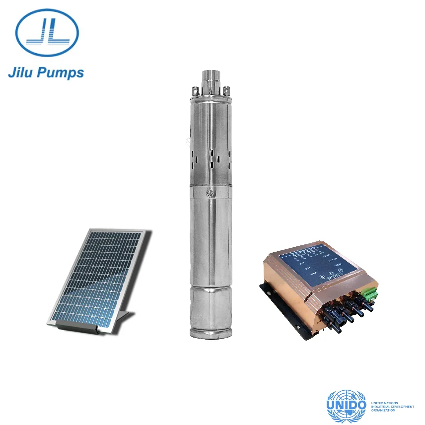 JL solar screw submersible pump with stainless steel helical rotor and mppt solar pump controller