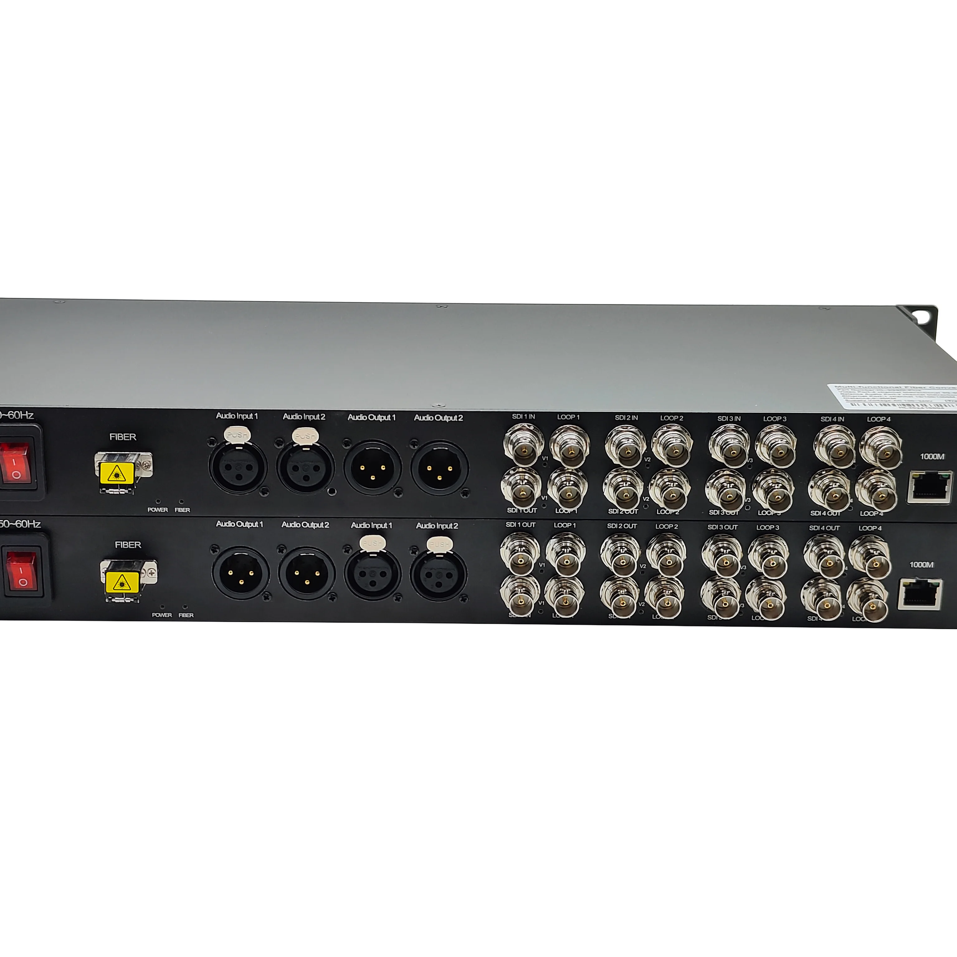 4CH Bidirectional 3G-SDI Fiber Converter 1080P Broadcast Level SDI Video /Audio /Ethernet Optical Fiber Extender