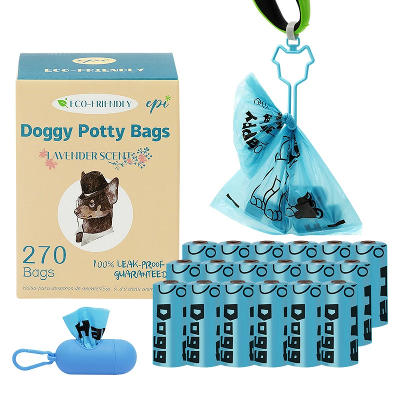 Amazon-pet Best Seller Compostable Environment-friendly Scented 100% Pet Waste Bio Degradable Compostable Pet Dog Poop Bag 240 B