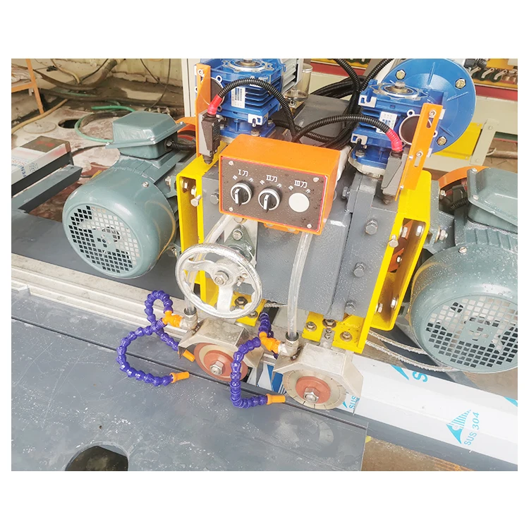 BT-1200 CNC Machine Quartz Stone Cutting Machine double blade  hand push Machine with Marble porcelain slab