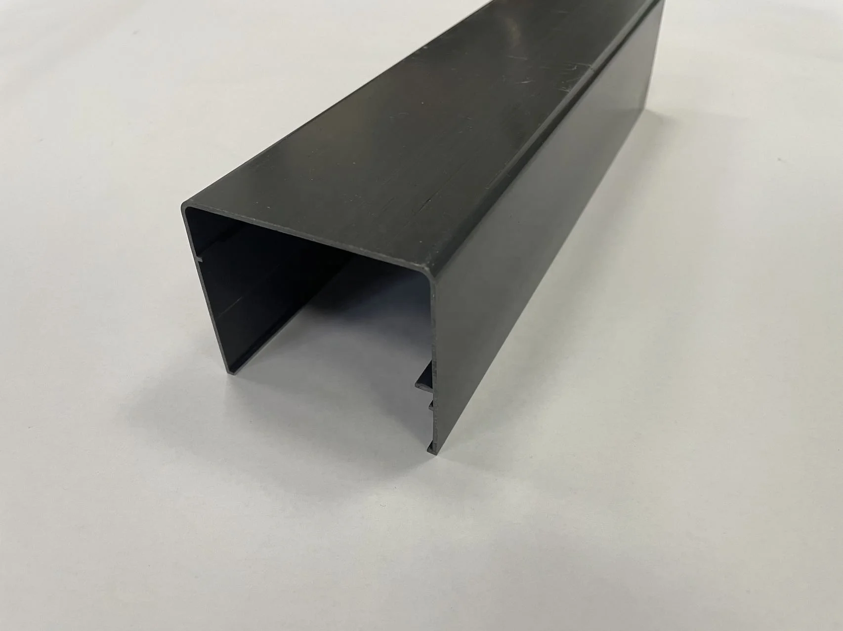 Plastic U shaped extrusion decorated profile for edge trimming