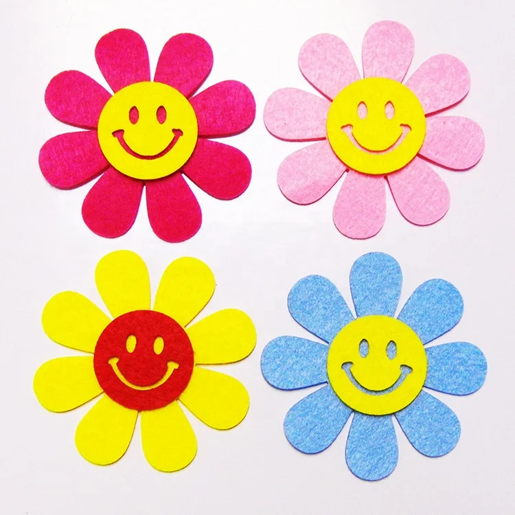 Love Heart Felt Stickers Decor Colorful Design Great Fabric Sticker
