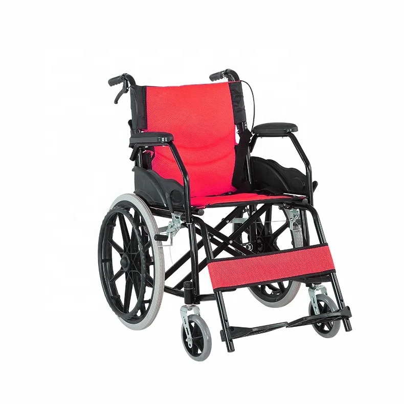 Elderly Mobility Wheelchair Foldable Manual Elderly Trolley Small Ultra-light Portable Traveling Home Trolley