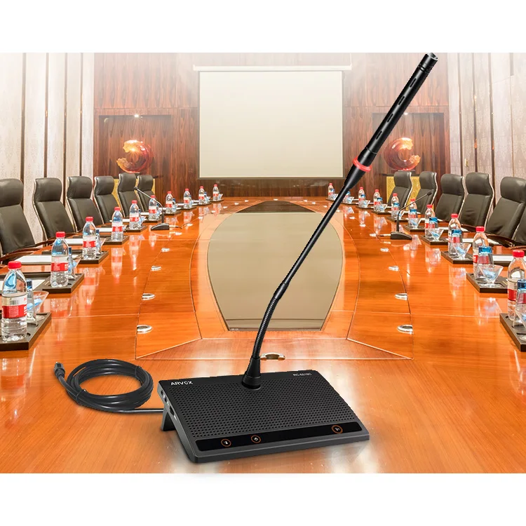 Desktop gooseneck microphone wired video conference system
