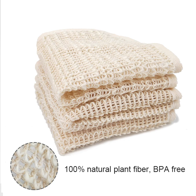 wholesale eco friendly Reusable bath supplies Exfoliating loofah towel sisal bath Wash cloth