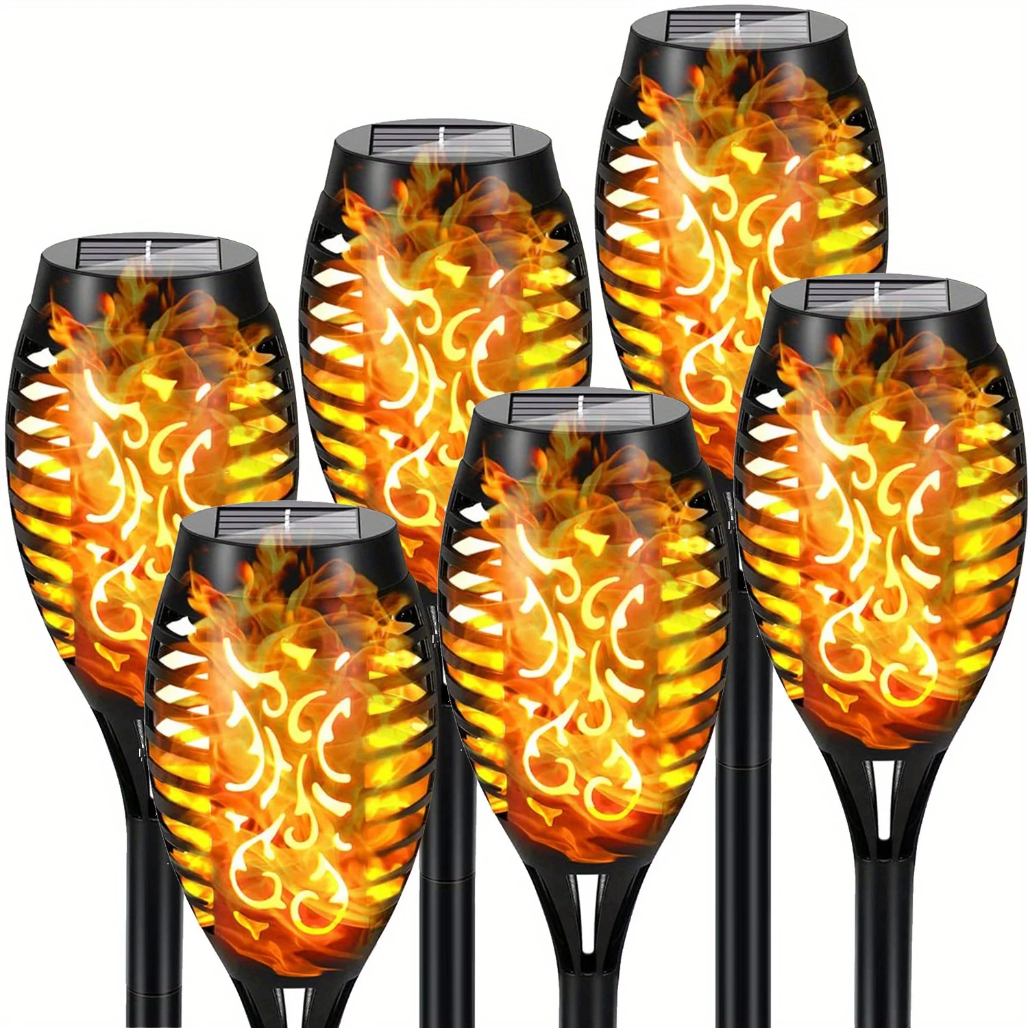Solar Flame Lights Torch Flickering Light Waterproof Garden Decoration Outdoor Lawn Tiki Led Path Yard Patio Floor Lamp