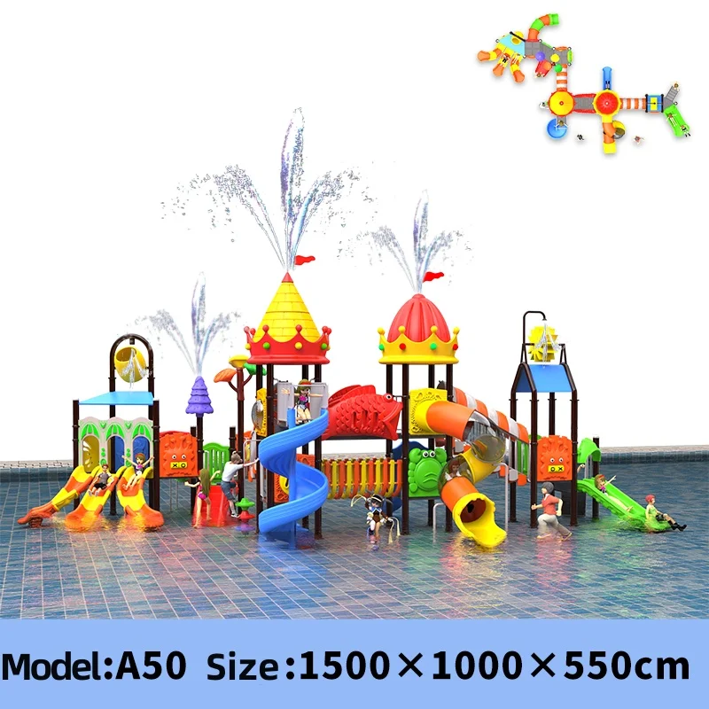 Wholesale High Quality Plastic and Aluminium Alloy Swimming Pool Slide kids playground equipment outdoor for Amusement Park