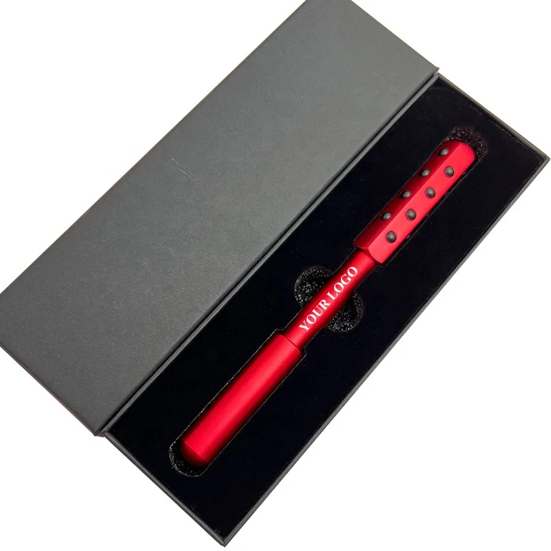 Custom Logo Gold Skin Massage Tool Facial Lifting Anti Aging Metal 24 Germanium Face Roller