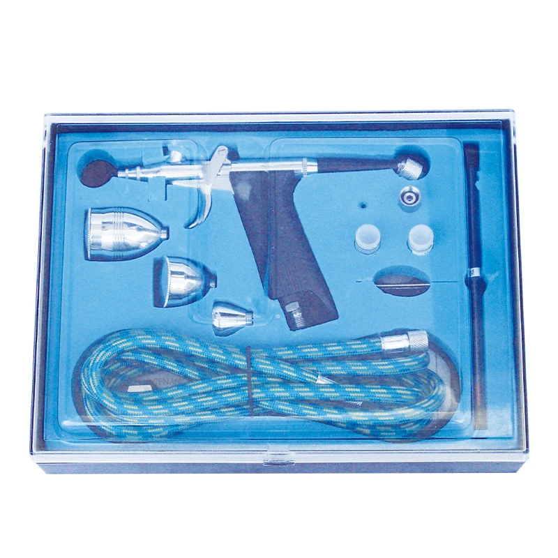 Professional trigger airbrush kit spray gun with gravity type single action AB-116AK