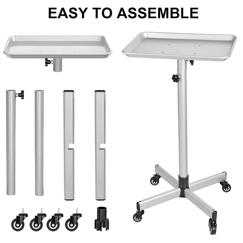 Salon Working Trolleys Hair Salon Trolley Hairdressing Cart Tray with Wheels Gold Salon Furniture Modern 50pcs Adjustable Height