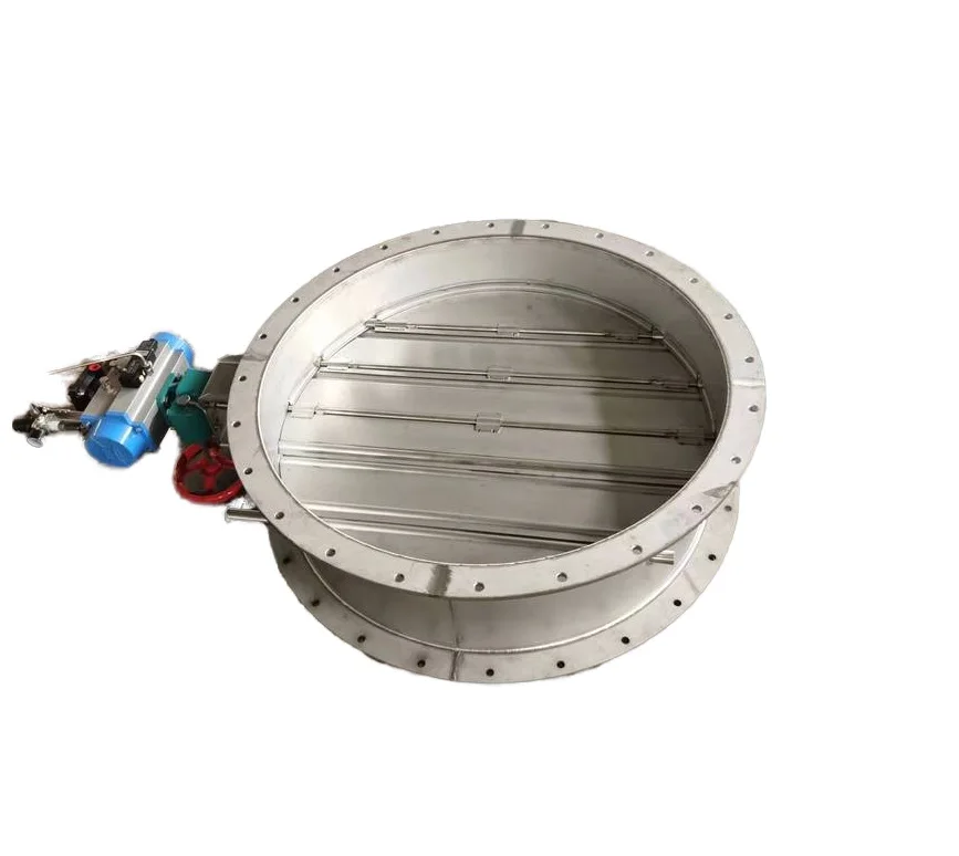 Pneumatic Air Damper Butterfly Valve for High Temperature Water Media For Gas Ventilation Butterfly Valve