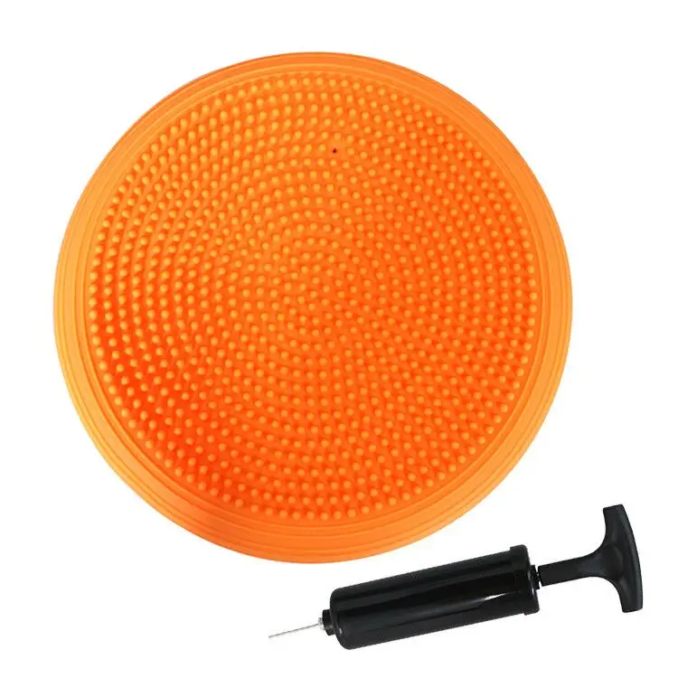 New Air Inflated Stability Wobble Cushion Yoga Fitness Disc Pad Gym Body Shape Balance Plate