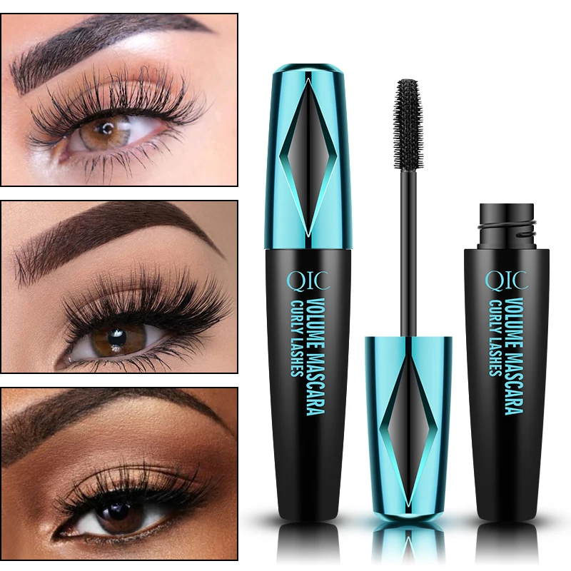 4D Mascara Private Label Eyelash Mascara 4d Silk Fiber Eye Makeup maquillaje rimel Curling Waterproof Eye Black Fiber Mascara