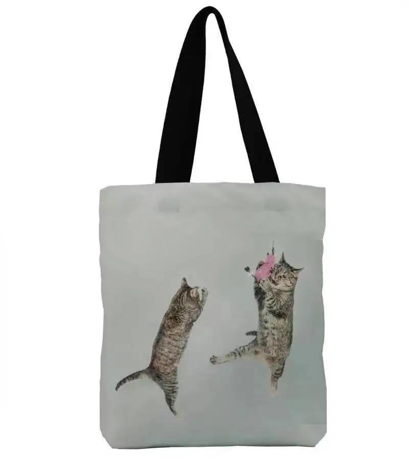 
2021 panda pattern handbag ladies shopping shoulder bag large capacity canvas bag 