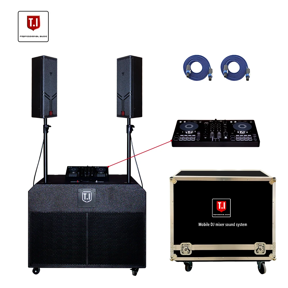 Portable Sound System Speaker Professional Dj Bass 18 Inch T.I PRO AUDIO 8 Tops Array