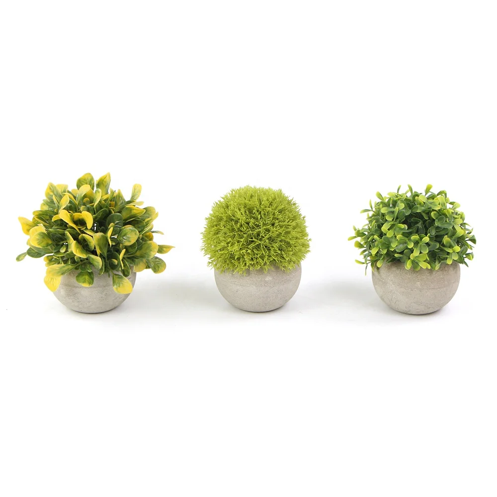 Desktop indoor decorative mini artificial potted plant small bonsai for office cafe restaurant decorate