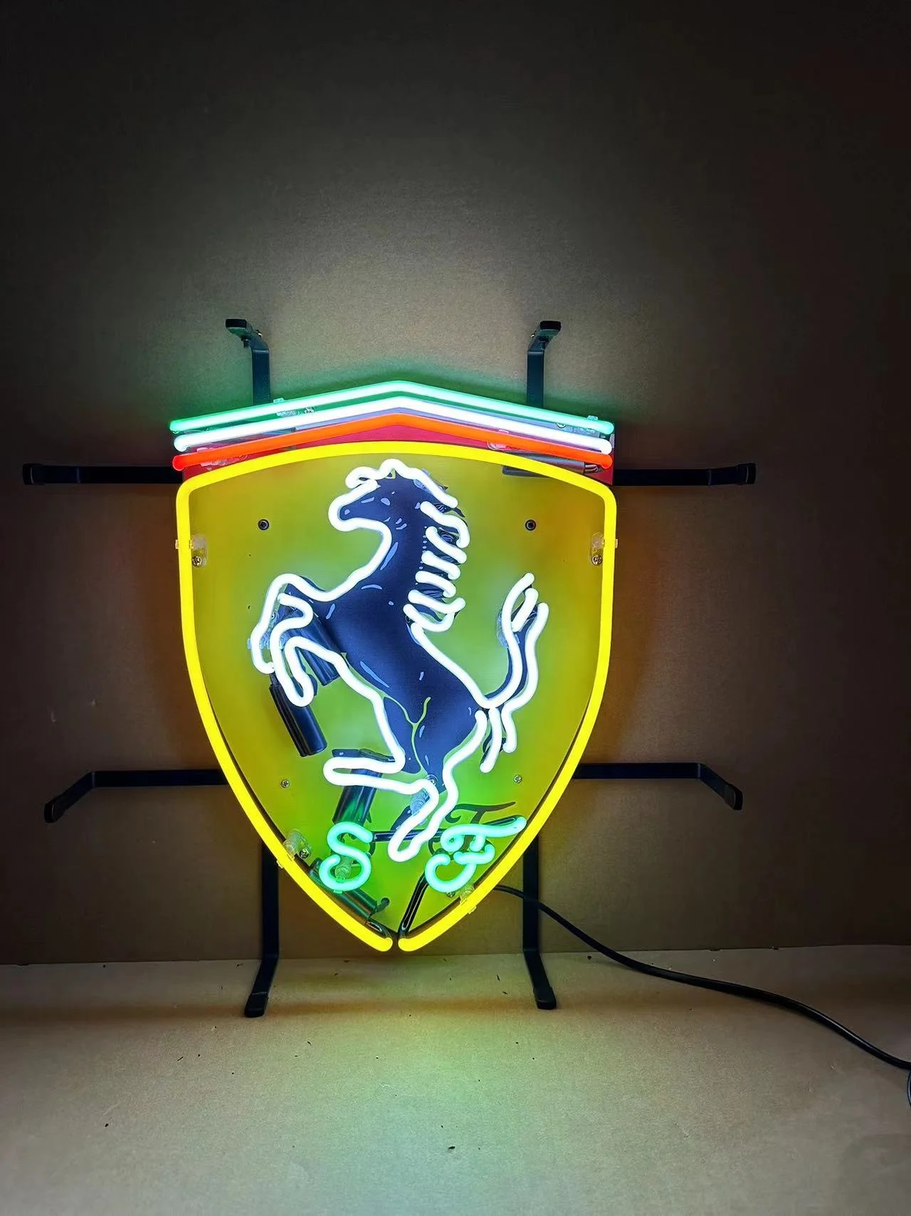 Neon Signs for Wall Decor inin Mustangs Sign Light Man Cave Bar Pub Beer Gift Lamp Neon Glass Tubing