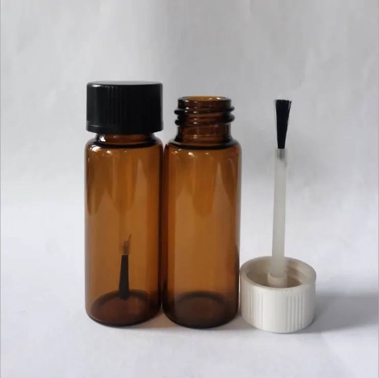 15ml 0.5OZ Amber Glass Empty Foot Care Nail Fungus Treatment Bottle Nail Gel Bottle With Bakelite Cover Glass Penicillin bottles