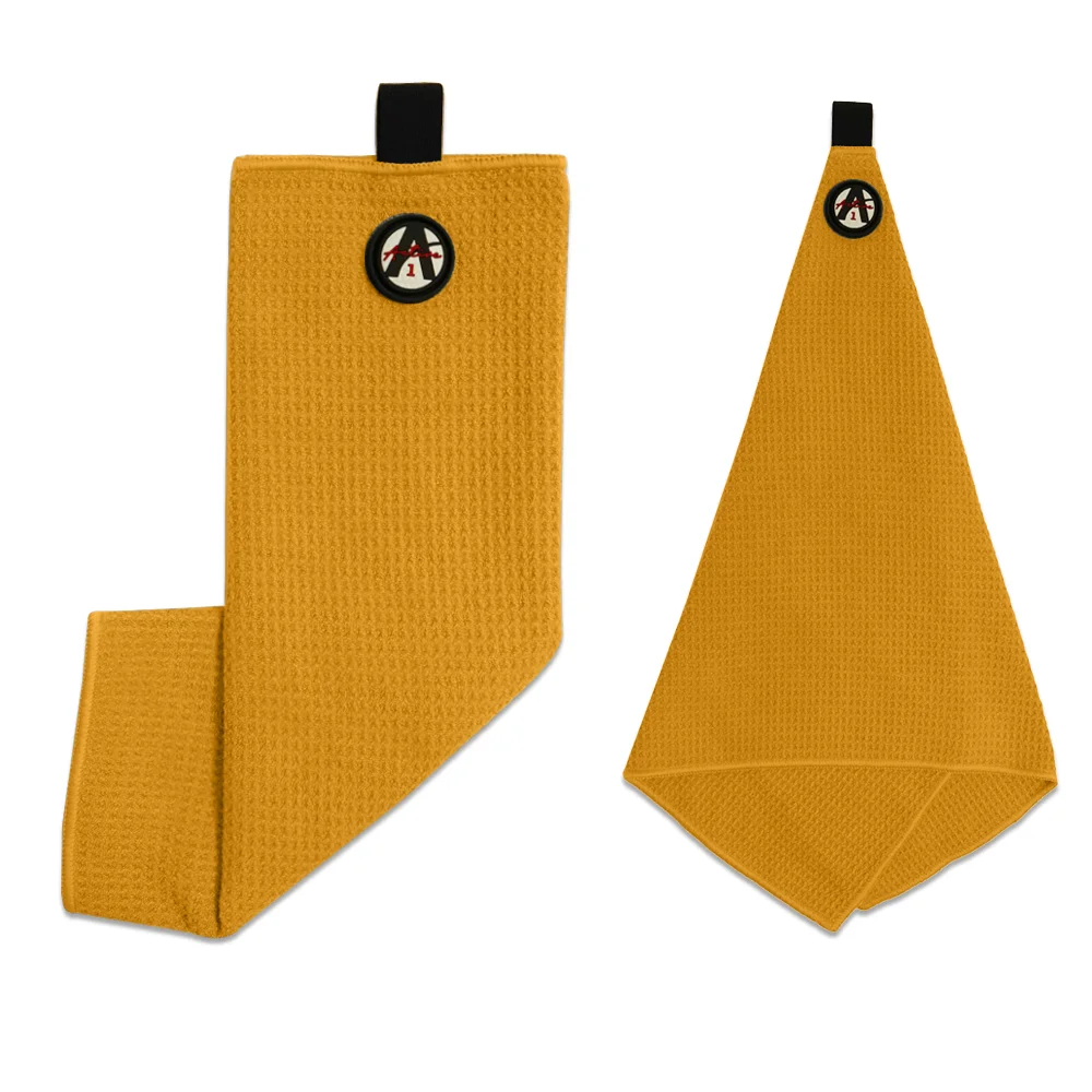 Изготовитель на заказ дизайн Вафельное полотенце для гольфа с индивидуальным принтом логотип магнитные полотенца крючком