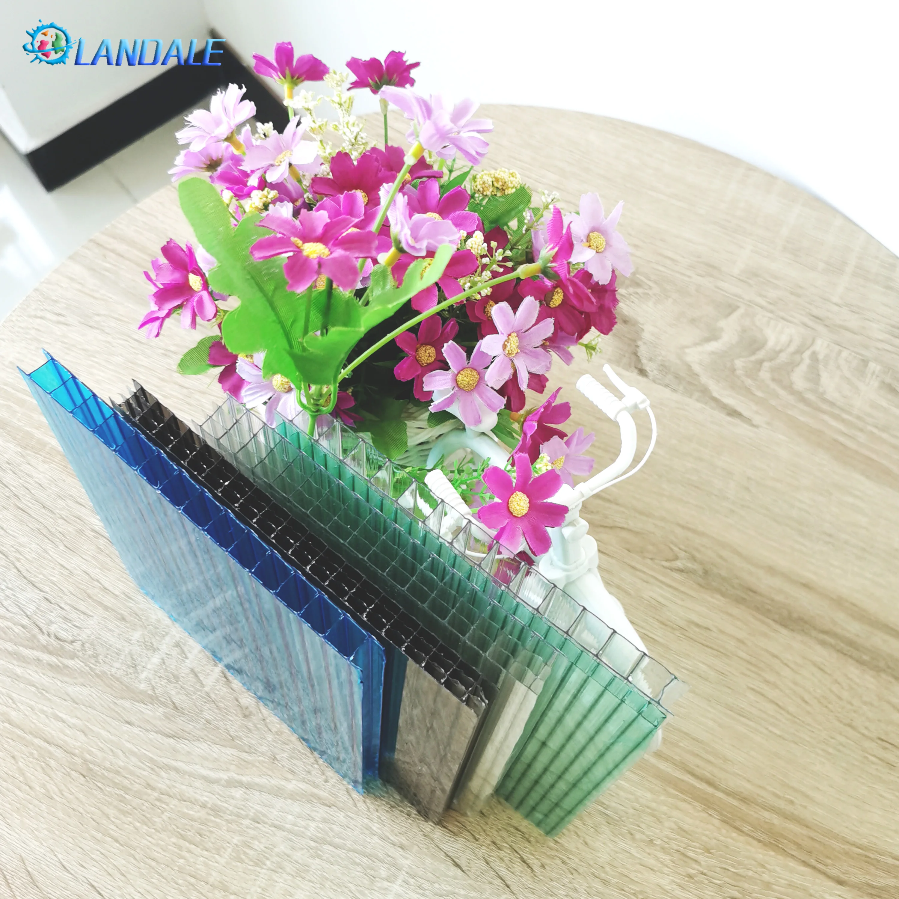 10mm high light transmittance polycarbonate multi-wall panel manufacturers Fire resistant UV resistant PC board