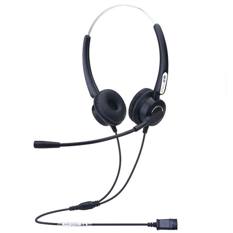 Dh70D call center operator 3.5mm computer dual plug headset Plantronics QD interface connection to adjust volume mute