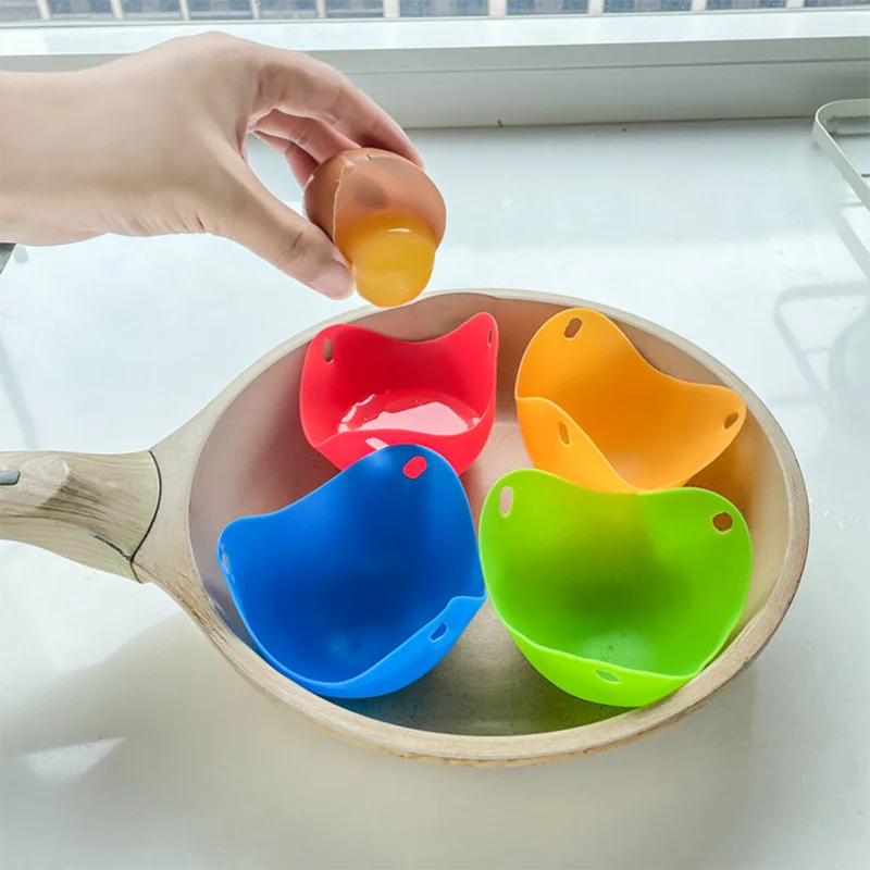 100% BPA free food grade heat resistant non stick silicone egg poachers egg cups cooking molds