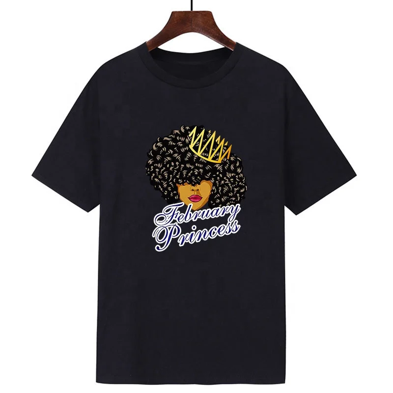 Custom Design Black Queen Afro Girl Printable Plastisol Heat Transfer Stickers For Clothes