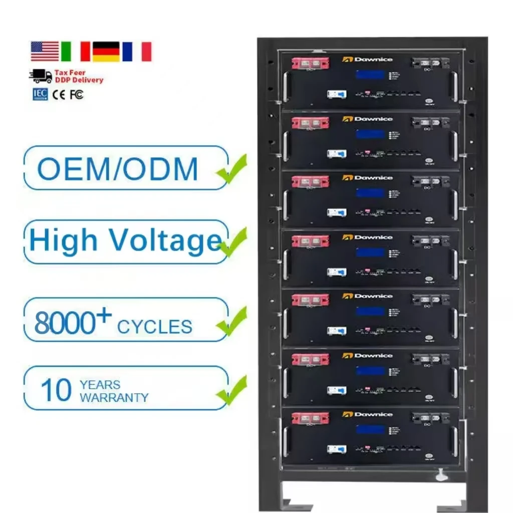 Высоковольтная серверная стойка Lifepo4 280Ah 50kwh 60kwh литий-ионные батареи для хранения солнечной энергии аккумуляторные