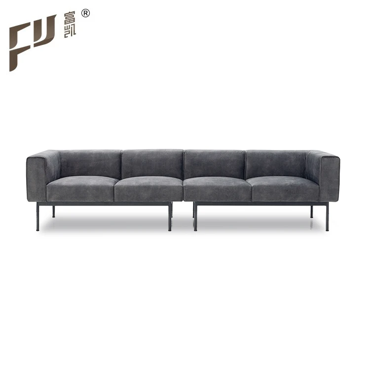 
Dark Grey Office Furniture Reception Office Sofa 2 Seater Fabric Sofa 