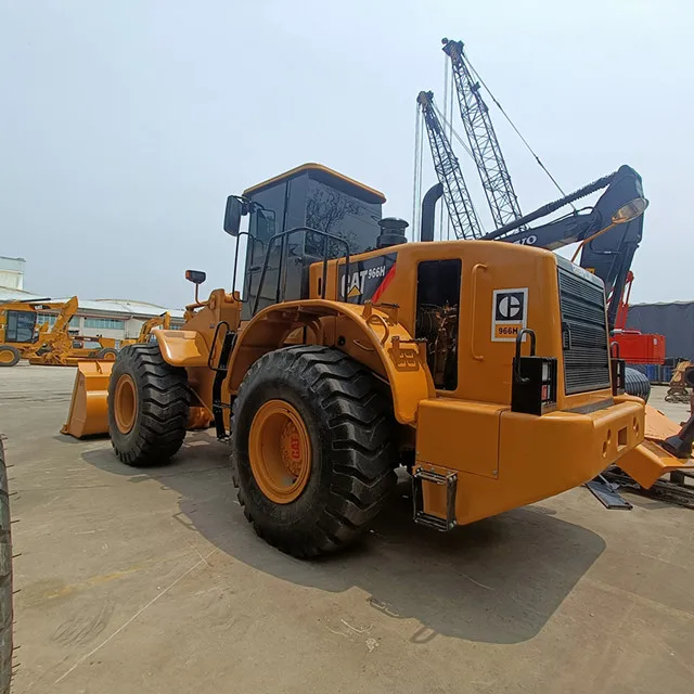 Быстрая доставка подержанных инженерных автомобилей CAT 966H подержанные шины погрузчики мощный двигатель и высокая грузоподъемность