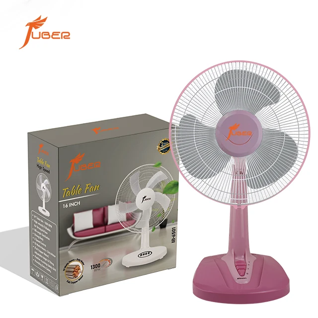 Hot- Selling Quiemanicure table fans bladeless with exhaust fan 16 inch with white grill and five blades table stand fan