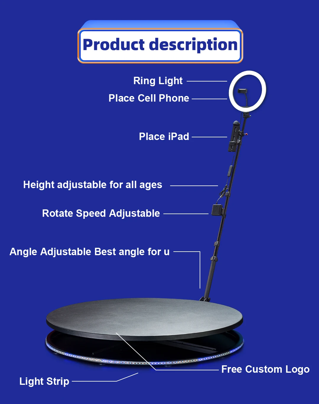 Studio Cabine 360 Photo Booth Party Set 360 Photo Booth Parts Arm Ordering Now Send Nice Gifts