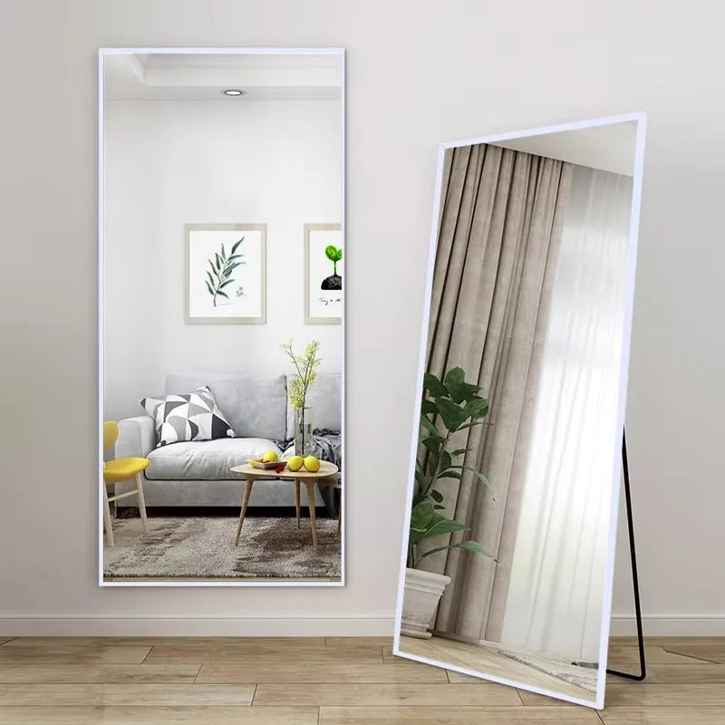 China Factory Outlet Full Body Mirror Floor Mirror New Design Luxury Wall Decor  Espejos Stand Mirrored Furniture