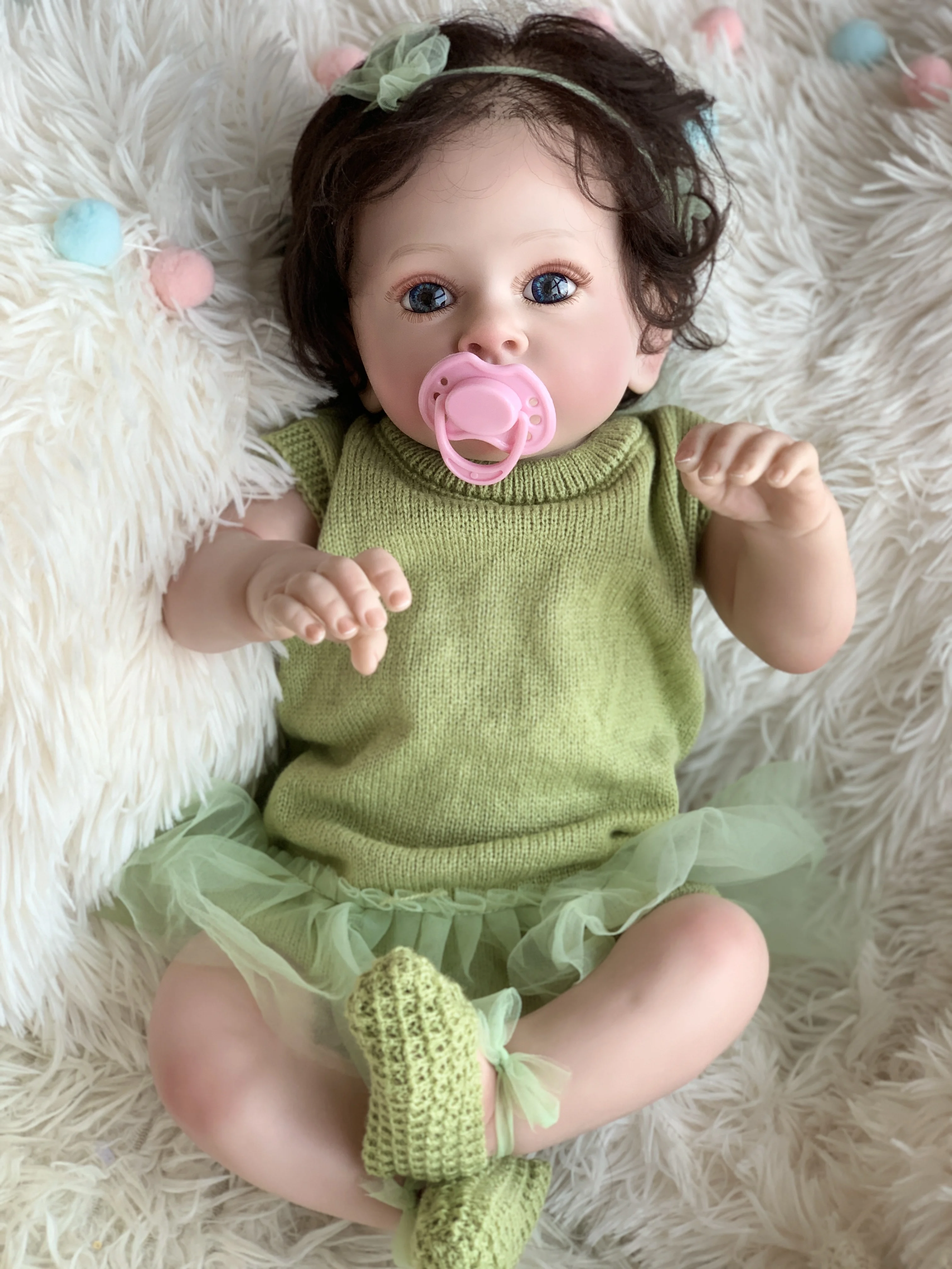 R&B Reborn Baby Dolls Molds Realistic Black Girl Silicone Newborn China Inch Free That Pee Twins 100 Doll