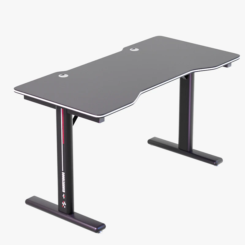 Wholesale High Quality Home Pc Gaming Desk Cheap Computer Ergonomic Wood Top Black Gaming Desk